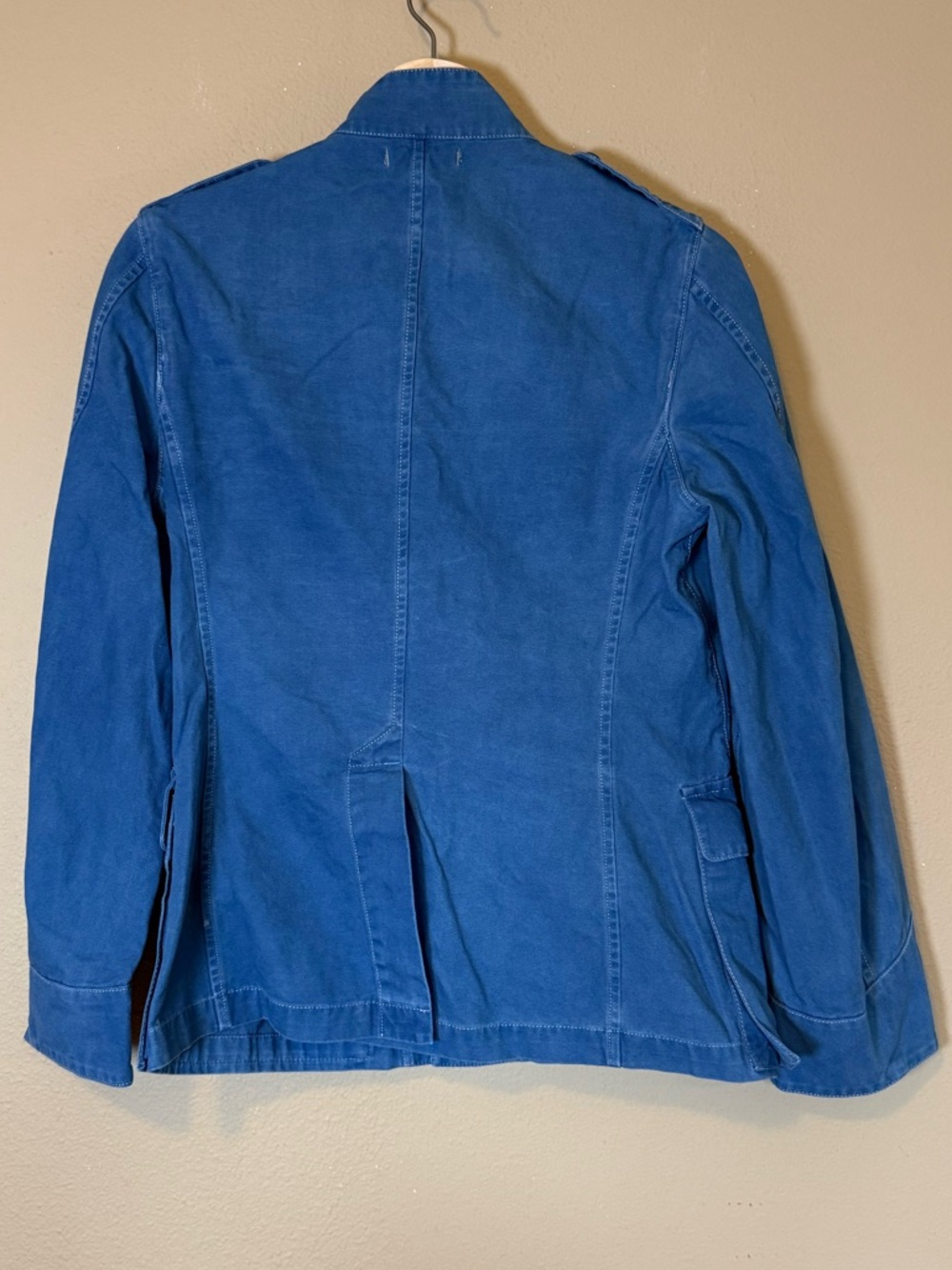 Alex Mill Natural Indigo Blue Officers Cotton Button Front Jacket Size Medium - Picture 4 of 7